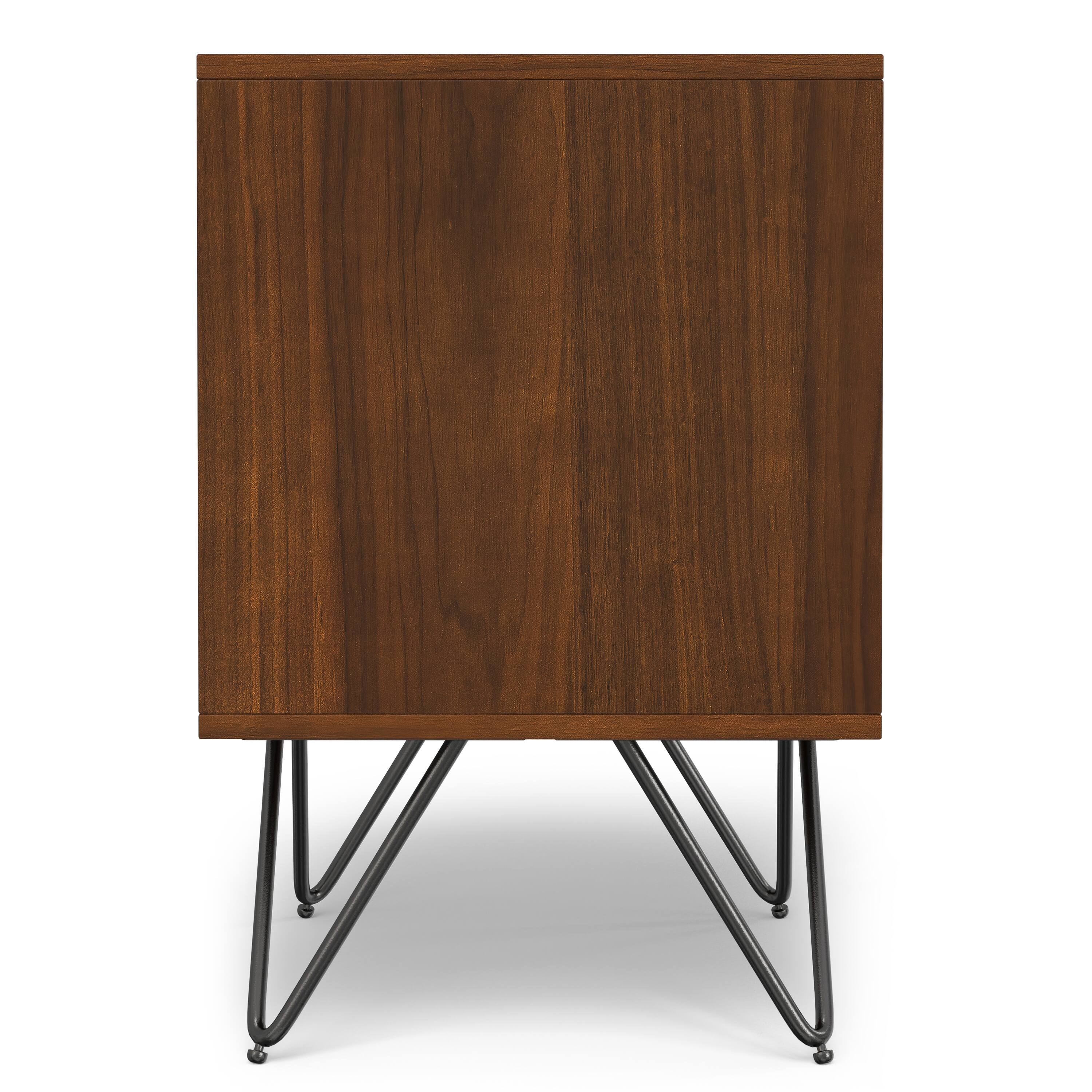 Alt View 3. Simpli Home - Simpli Home Hunter 20 inch Wide Nightstand in Walnut Veneer - Walnut.