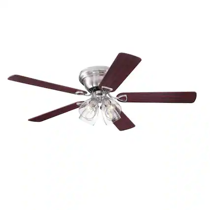 Front. Westinghouse - Westinghouse Contempra IV 52 in. Brushed Nickel Brown LED Indoor Ceiling Fan - Brown.