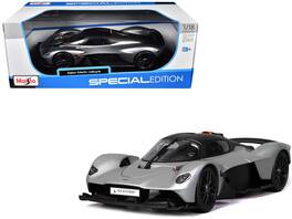 Aston Martin Valkyrie Silver Metallic with Matt Black Top "Special Edition" Series 1/18 Diecast Model Car by Maisto - Silver Metallic And Matt Black
