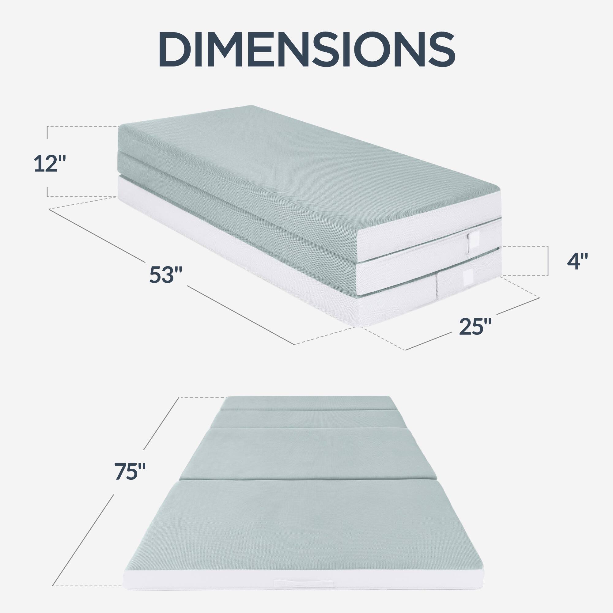 DIMENSIONS 12" 53" 4" 25" 75"