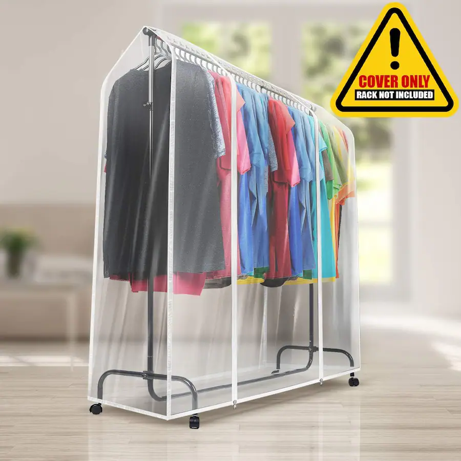 Clearn Rack Cover Sorbus Cover for Garment Rack 6 Ft Transparent Clothes Rack Cover ...