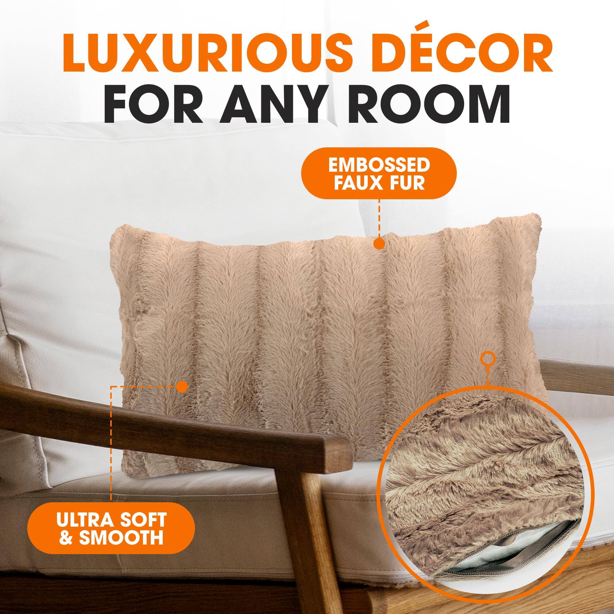 LUXURIOUS DÉCOR FOR ANY ROOM  
EMBOSSED FAUX FUR  
ULTRA SOFT & SMOOTH