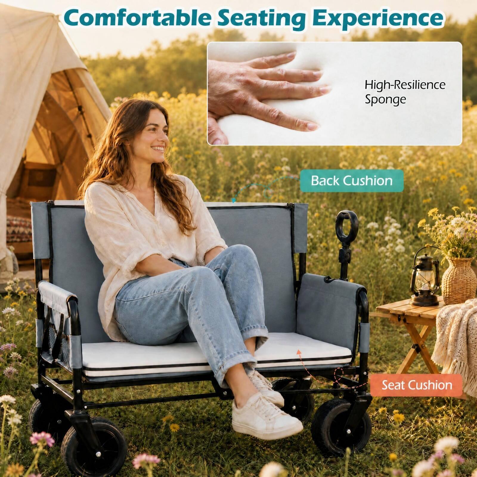 Comfortable Seating Experience  
High-Resilience Sponge  
Back Cushion  
Seat Cushion
