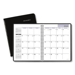 AT-A-GLANCE - DayMinder Monthly Planner with Notes Column Ruled Blocks 8.75 x 7 Black Cover 12 Month Jan to Dec 2026