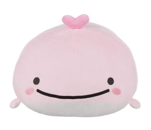 Front. Sumikkogurashi - Jinbesan Kokujira's Mother Mochi Cushion Plush - Pink.