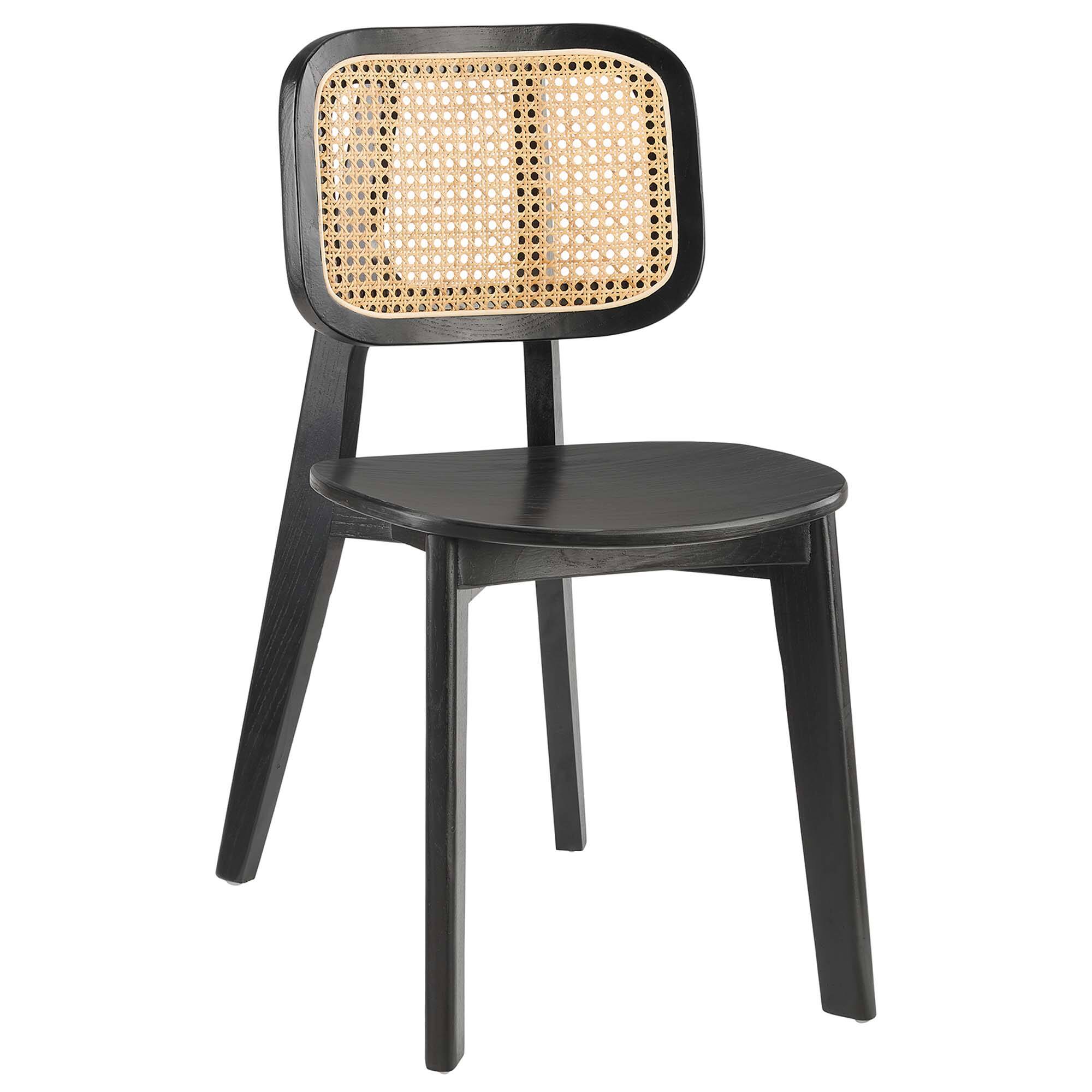 Back. Modway - Habitat Wood Dining Side Chair Set of 2 by Modway - Black.