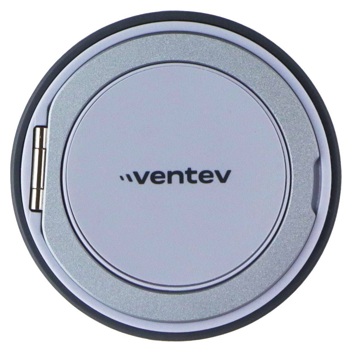 Alt View 2. Ventev - 15W Qi2 Magnetic Ultrafast 360° Rotating Charging Stand - Gray.