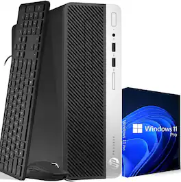 HP - Refurbished Excellent - Prodesk G4 SFF Desktop Computer | Intel Core i5-8th 2.80Ghz | 16GB DDR4 RAM | 256GB SSD | WiFi | KB & M | Windows 11 - Black