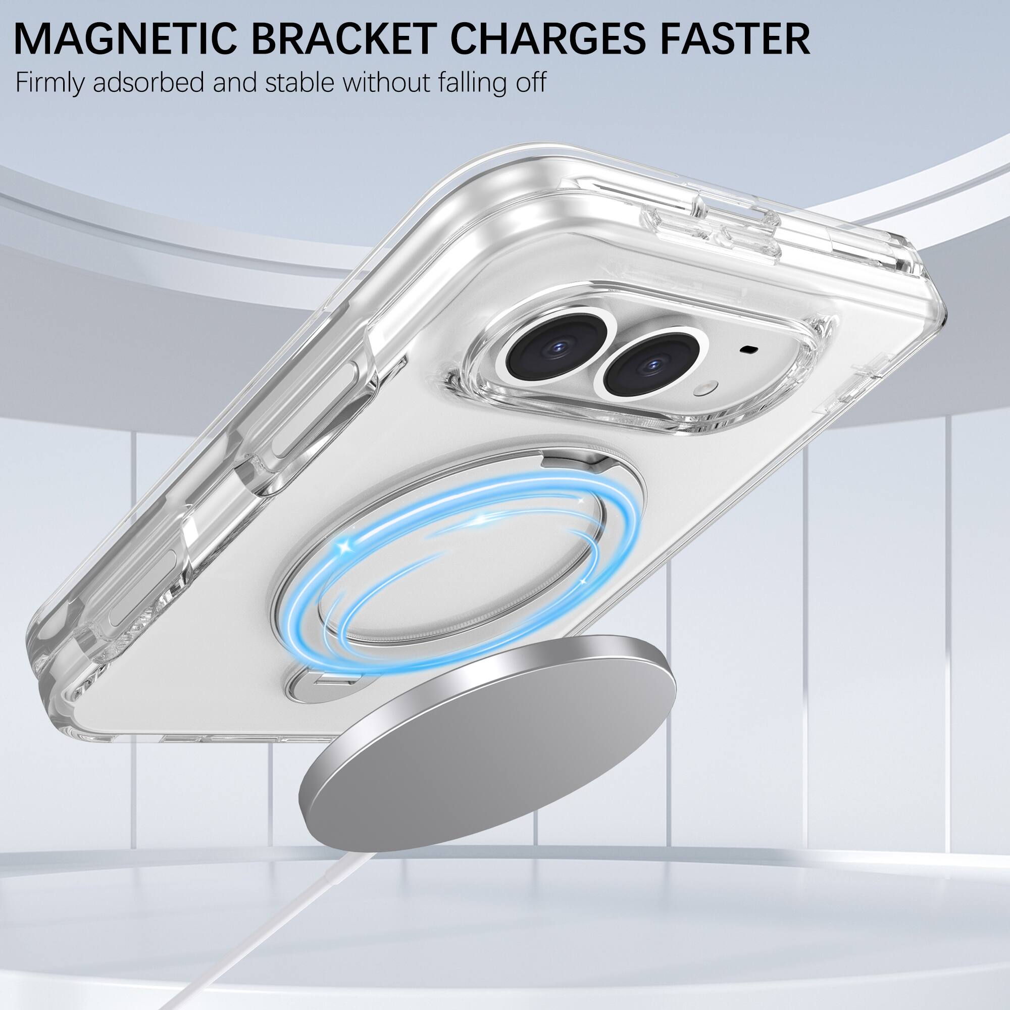 MAGNETIC BRACKET CHARGES FASTER  
Firmly adsorbed and stable without falling off