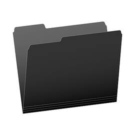 Pendaflex - Interior Recycled File Folder, Straight Cut, Assorted, Letter Size, 100/Box (4210 1/3 BLA) - Black