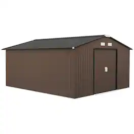 Outsunny - Metal Shed, Storage Shed Utility Storage with Double Locking Doors for Bike