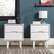 Alt View 11. Walker Edison - Mid Century Solid Wood Nightstand set of 2 - White.