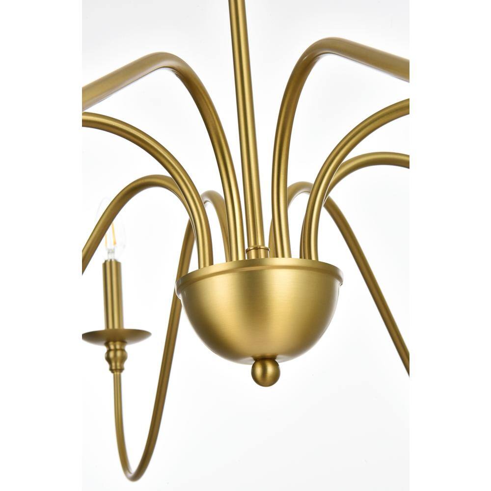Alt View 1. Living District - Rohan 42 inch chandelier in Satin Gold - Satin Gold.