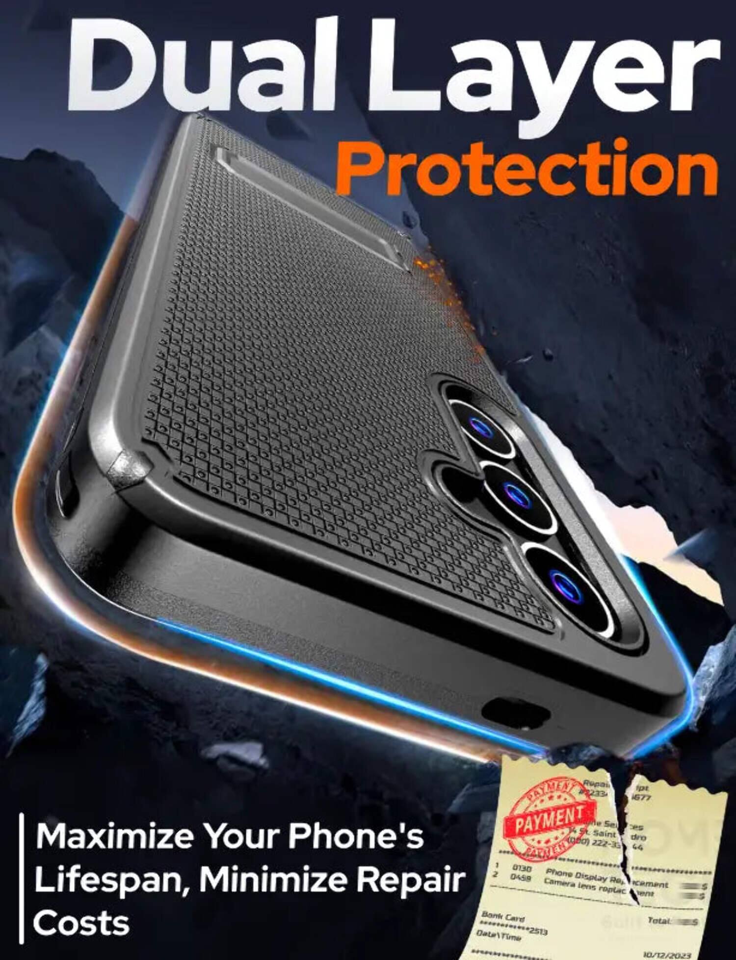 Dual Layer Protection

Maximize Your Phone's Lifespan, Minimize Repair Costs

PAYMENT
Ropal TEHE TNEL 233 6677
Saint Se Ses Maximize Your Phone's (OSD) 222-30 dro 64 RADER I B3 2 D459
Phone Display Repair
Camera Lens Replacement
Bank Card: 0000000000002513
Date/Time: 10/12/2023