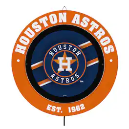 Evergreen Enterprises - Houston Astros 15" LED Round Metal Lit Wall Sign - Multicolor