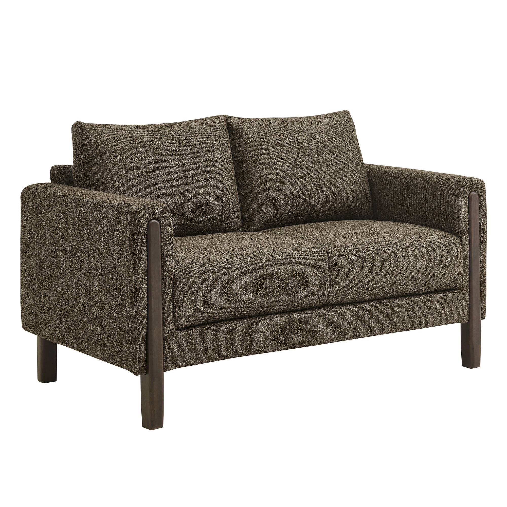 Angle. Modway - Hawken Boucle Fabric Loveseat by Modway - Antique Espresso.