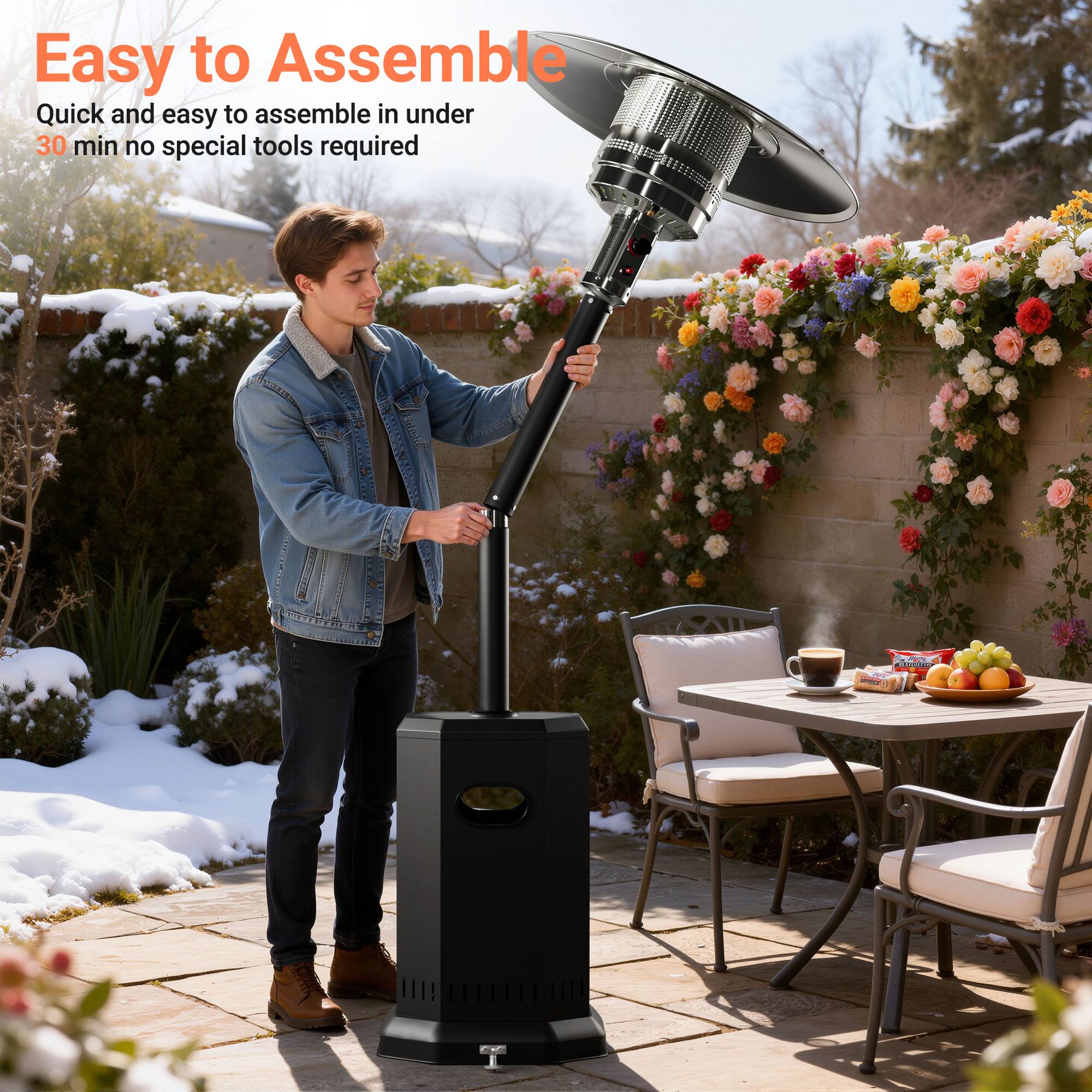 Easy to Assemble  
Quick and easy to assemble in under 30 min no special tools required