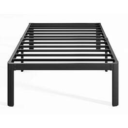 Hivvago - Twin XL Heavy Duty Metal Bed Frame Platform with Round Edge Legs - Black