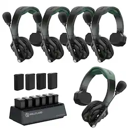HollyView - Hollyland Solidcom SE Pro 5-User ENC Wireless Intercom 1312ft 1.9GHz Headset