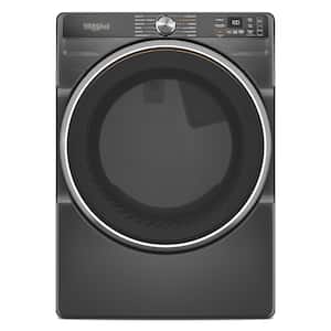 Whirlpool - 7.4 Cu. Ft. Stackable Smart Electric Dryer with Steam and Wrinkle Shield Option - Volcano Black