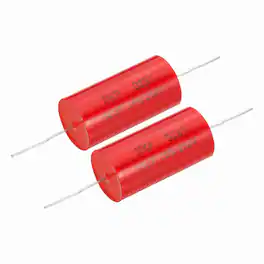 Unique Bargains - 2pcs 18uf Frequency Divider Capacitor, 250V Axial Audio Speaker Crossover MKP Film Capacitor - Red