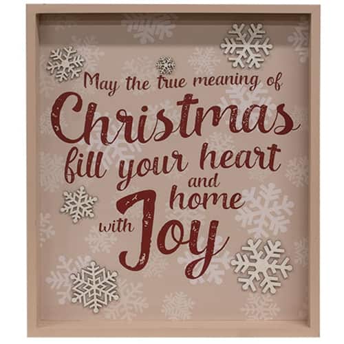 BreeBe - True Meaning of Christmas Snowflakes Frame - Multicolor
