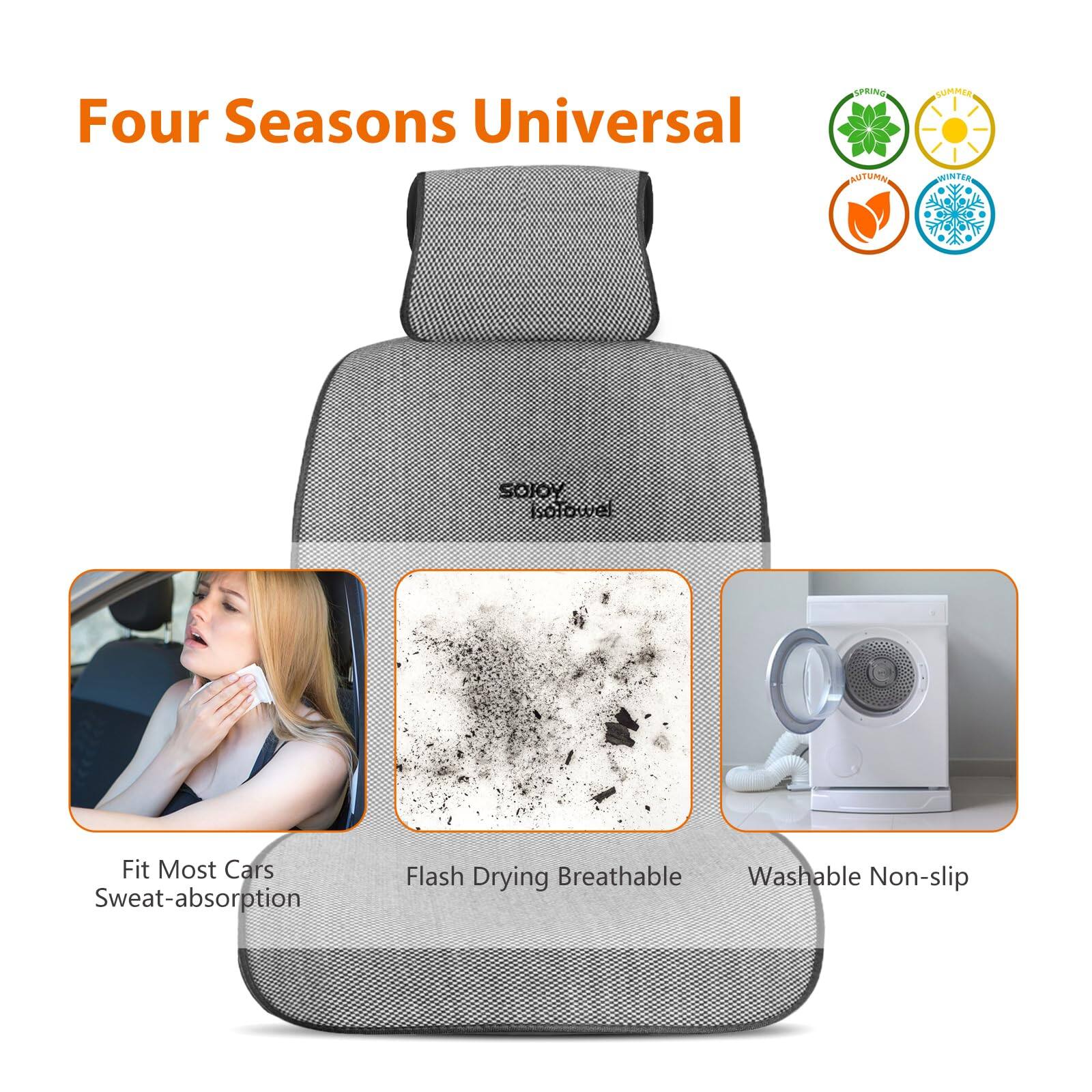 Four Seasons Universal

Fit Most Cars
Sweat-absorption

Flash Drying Breathable

Washable Non-slip