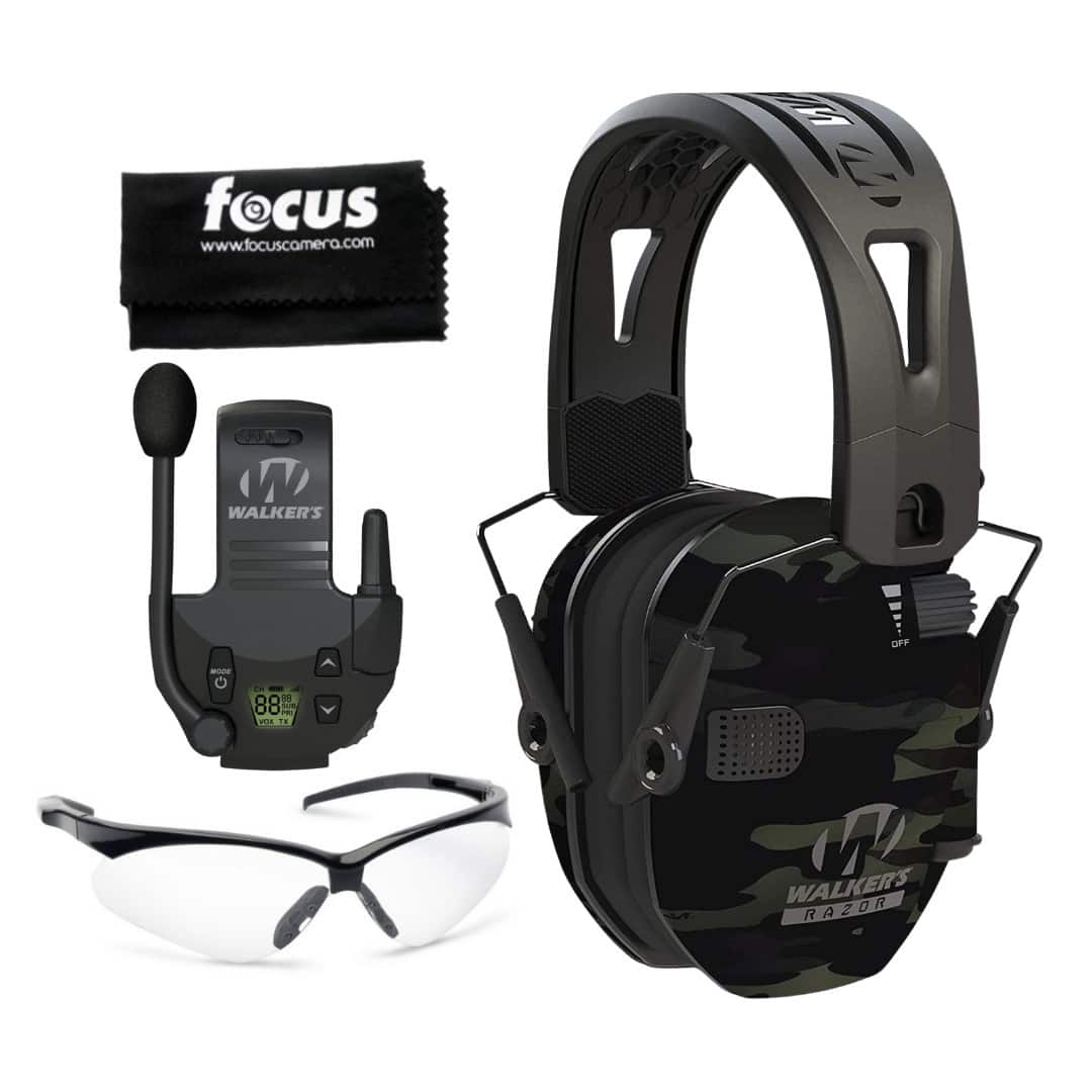 Walker’s - Walkers Razor Walkie Talkie with Razor Tacti-Grip with Rubber Headband Bundle