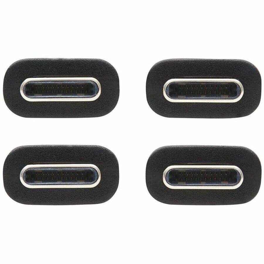 Alt View 3. Tripp Lite - Eaton Tripp Lite Series USB4 40Gbps Cable (M/M) - USB-C, 8K 60 Hz, 100W PD Charging, Black, 31 in. (0.8 m) - 2.62 ft Thu - Black.