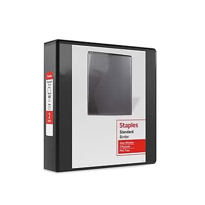 "Staples - 2"" 3-Ring View Binder, D-Ring - Black" price history on PriceWatchPro