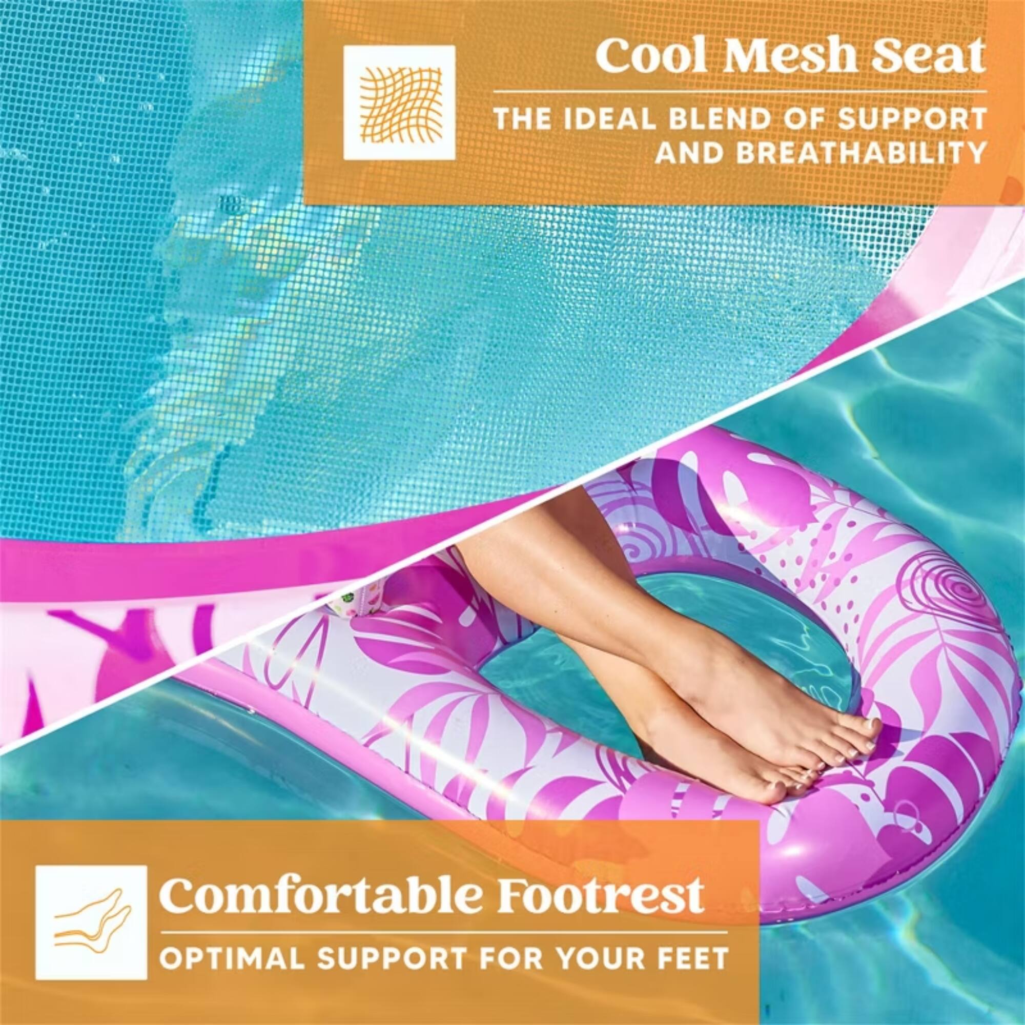 Cool Mesh Seat  
THE IDEAL BLEND OF SUPPORT AND BREATHABILITY  

Comfortable Footrest  
OPTIMAL SUPPORT FOR YOUR FEET