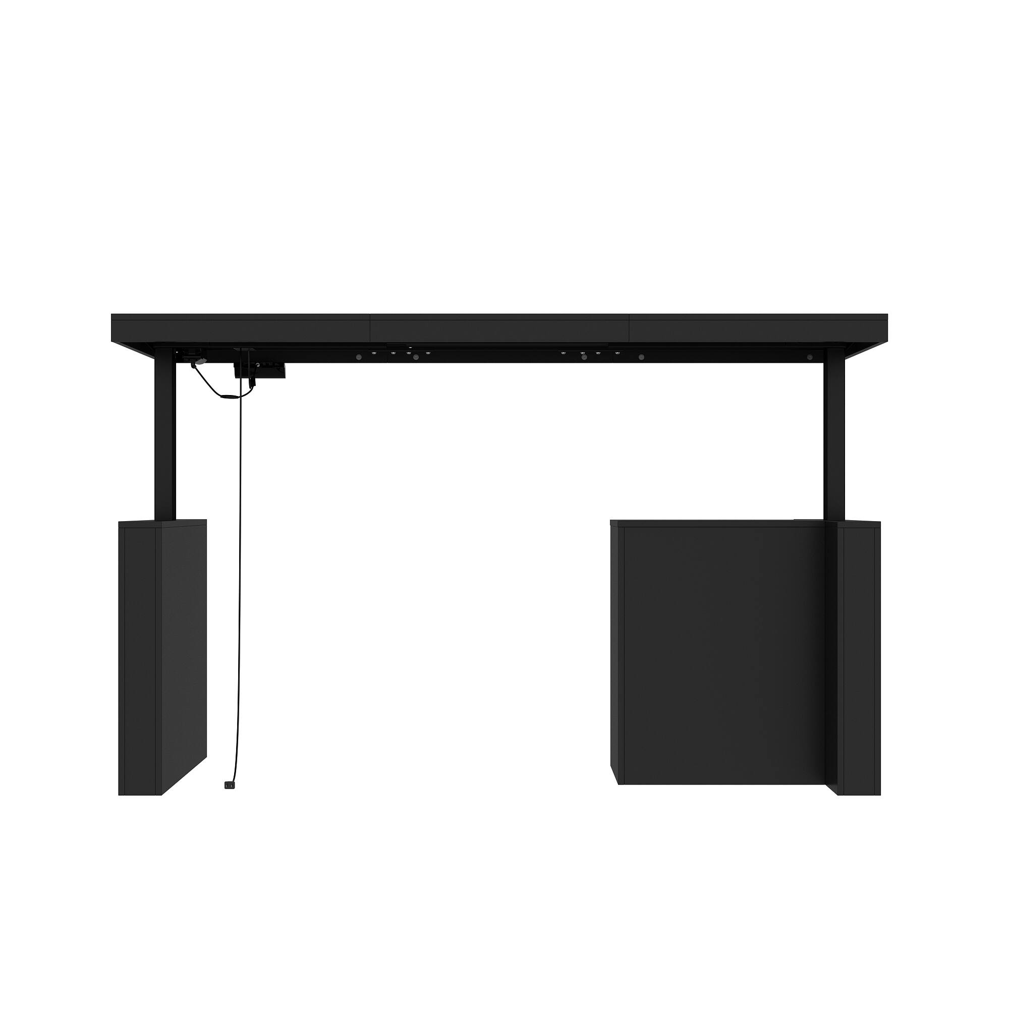 Back. Famapy - Famapy Electric Standing Desk: Adjustable Height, Smart Storage & Modern Design - Black.