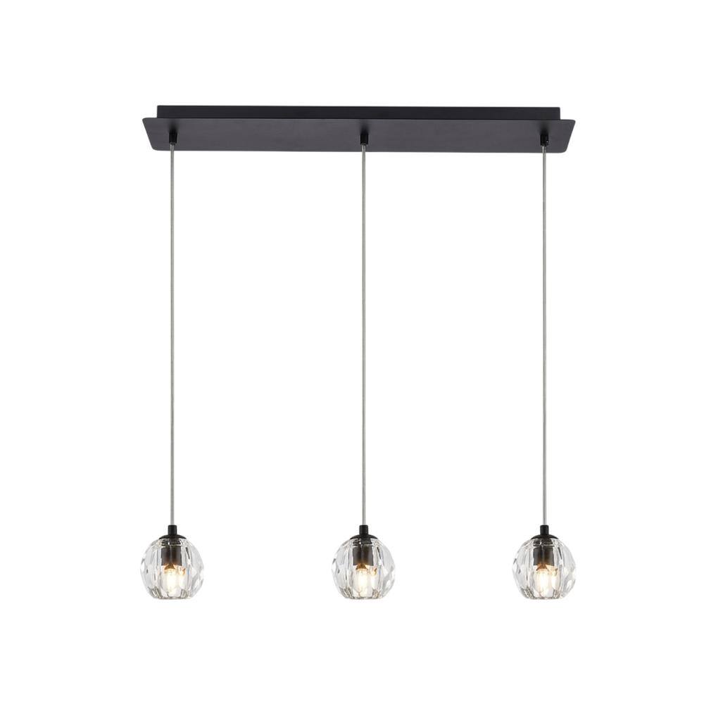 Elegant Lighting - Eren 3 lights pendant - Black