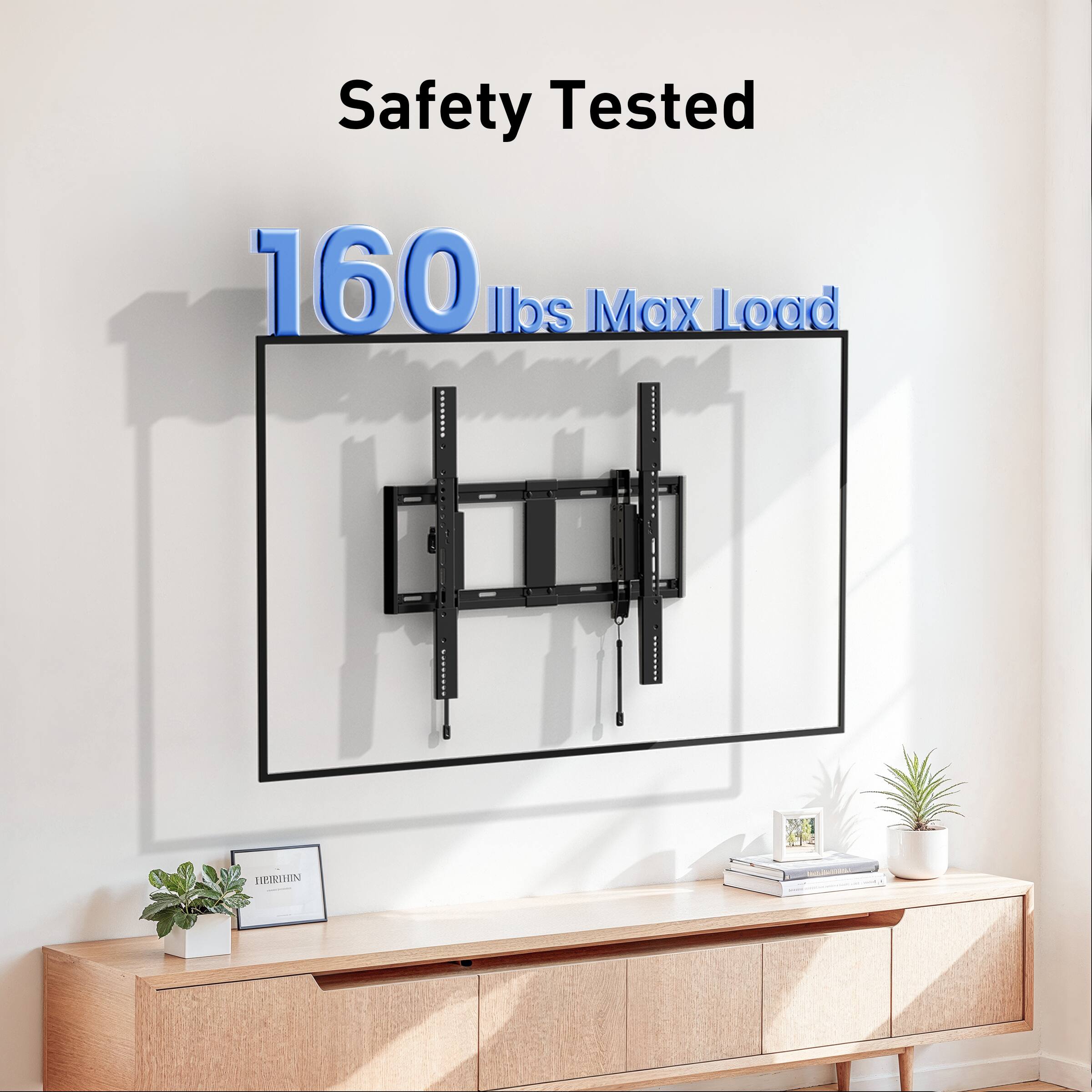 Safety Tested  
160 lbs Max Load