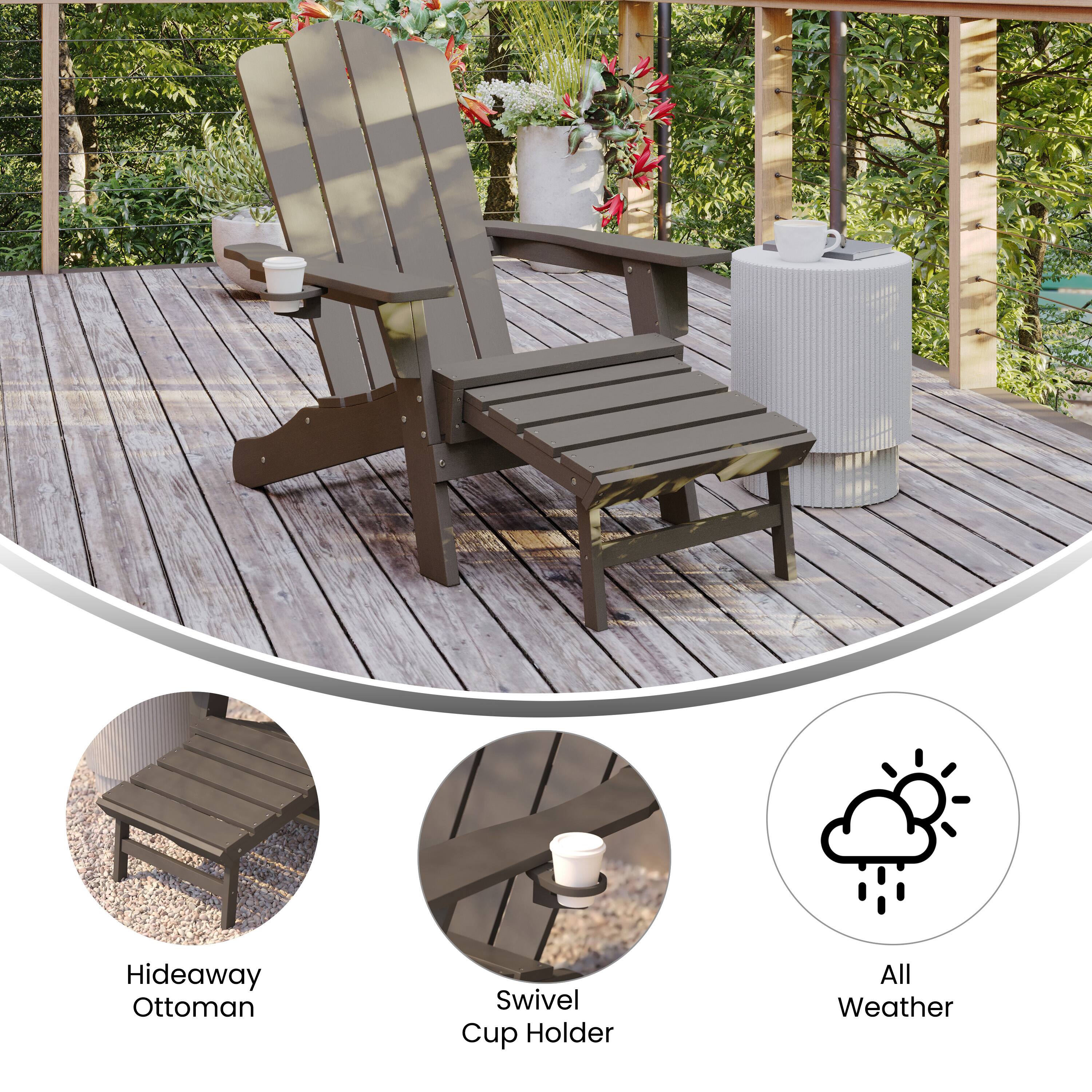 Hideaway Ottoman Swivel Cup Holder All Weather