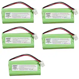 HQRP - 5-Pack Cordless Phone Battery 3.6 V 500 mAh Ni-MH Replacement for VTech BT5632 BT5872