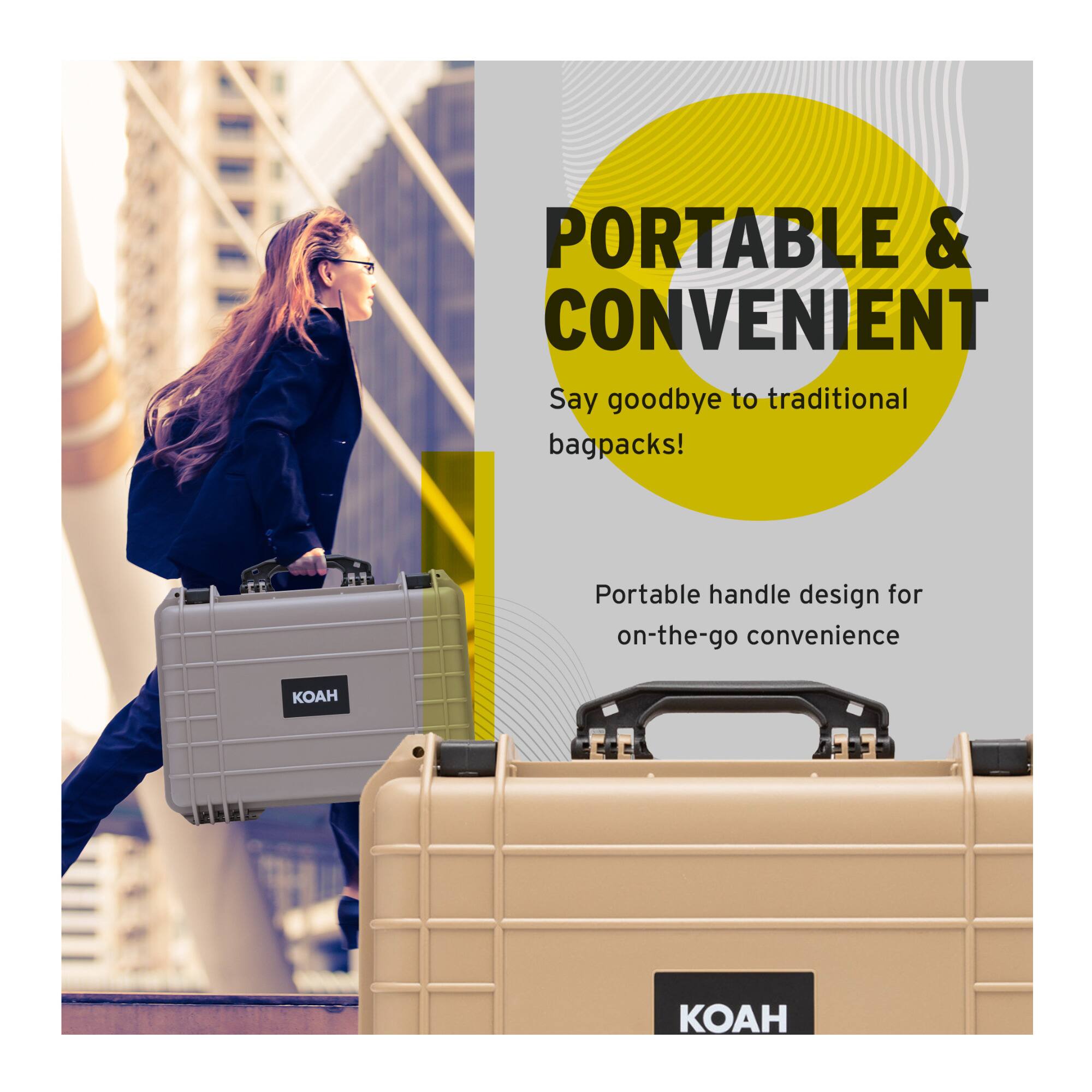 PORTABLE & CONVENIENT  
Say goodbye to traditional backpacks!  

Portable handle design for on-the-go convenience