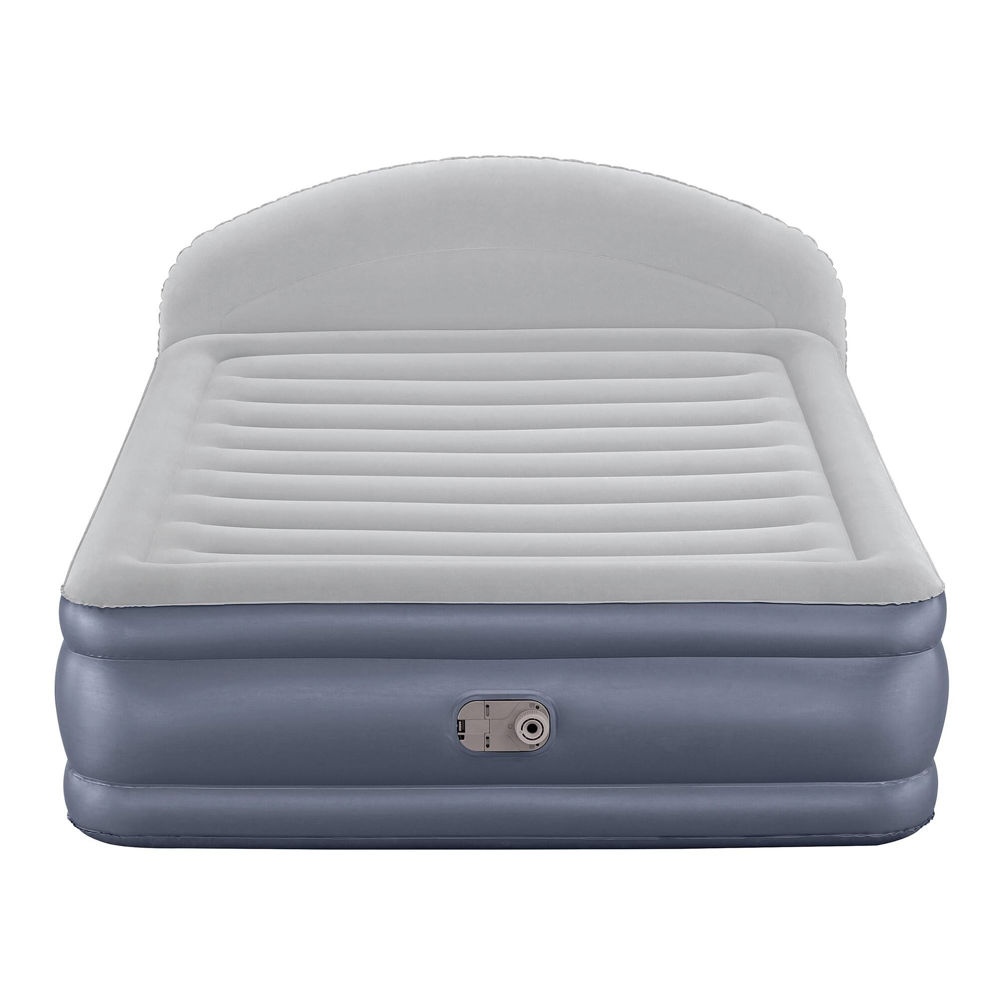 Alt View 7. Bestway - Bestway Tritech LoungeLux Headboard 33" Queen Air Mattress with Built-in AC Pump - Gray.