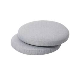 Nuu Garden - Outdoor 2-Pack 15'' x 1.4" Round Chair Seat Cushions with Straps - Gray