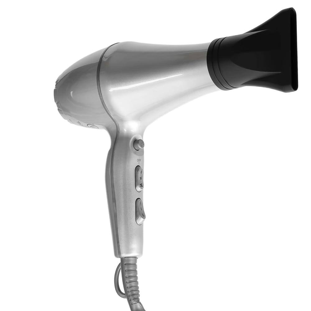 The Best Inks - 1875W Ceramic Lightweight Travel Hair Dryer Professional Grade with Advanced Technology for Fast Drying - Silver