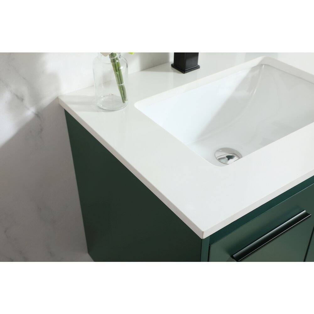 Alt View 7. Elegant Kitchen and Bath - 24 Inch Single Bathroom Vanity In Green - Green.