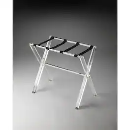 Butler Specialty - Crystal Folding Acrylic Luggage Rack - Clear