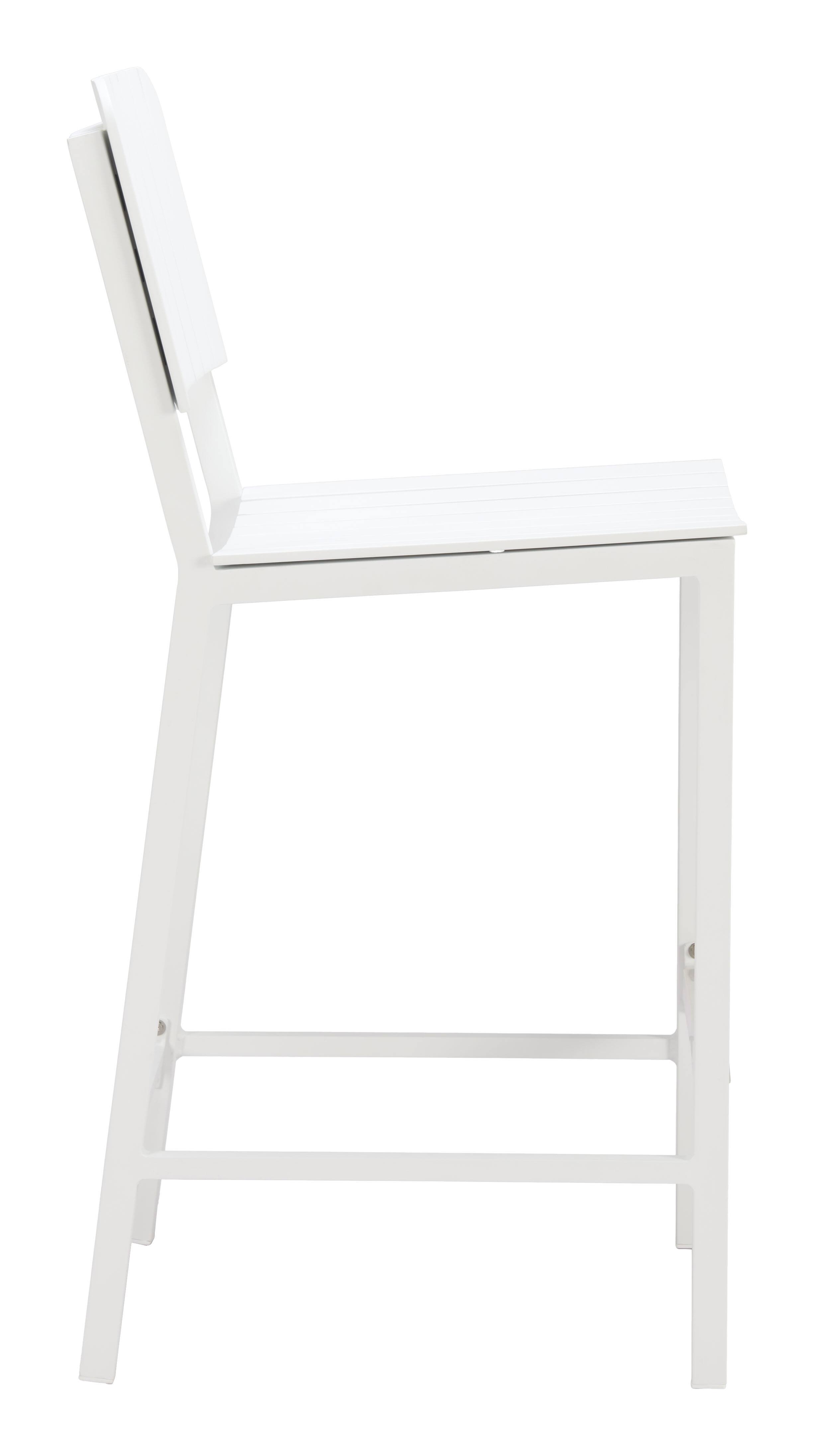 Back. Hivvago - Kayu Barstool White - White.