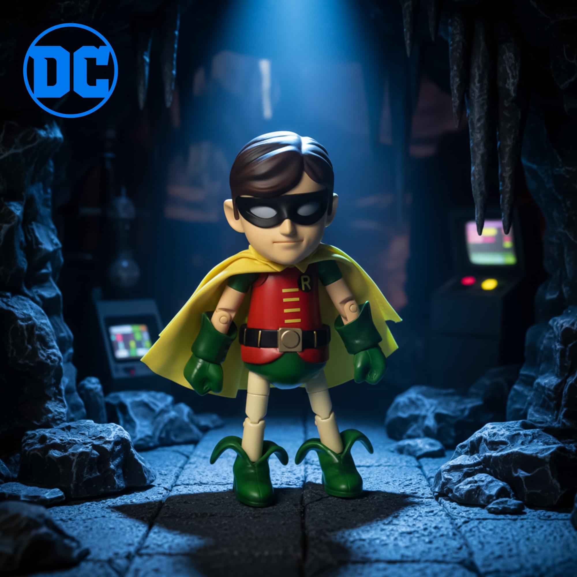 Alt View 4. DC Universe - DC Comics Hybrid Metal Figuration Action Figure | 1966 Robin - Yellow.