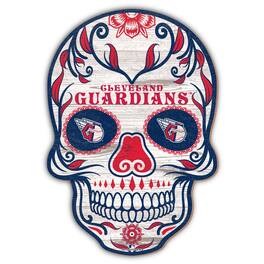 Fan Creations - Cleveland Guardians 12'' Sugar Skull Sign - Multicolor