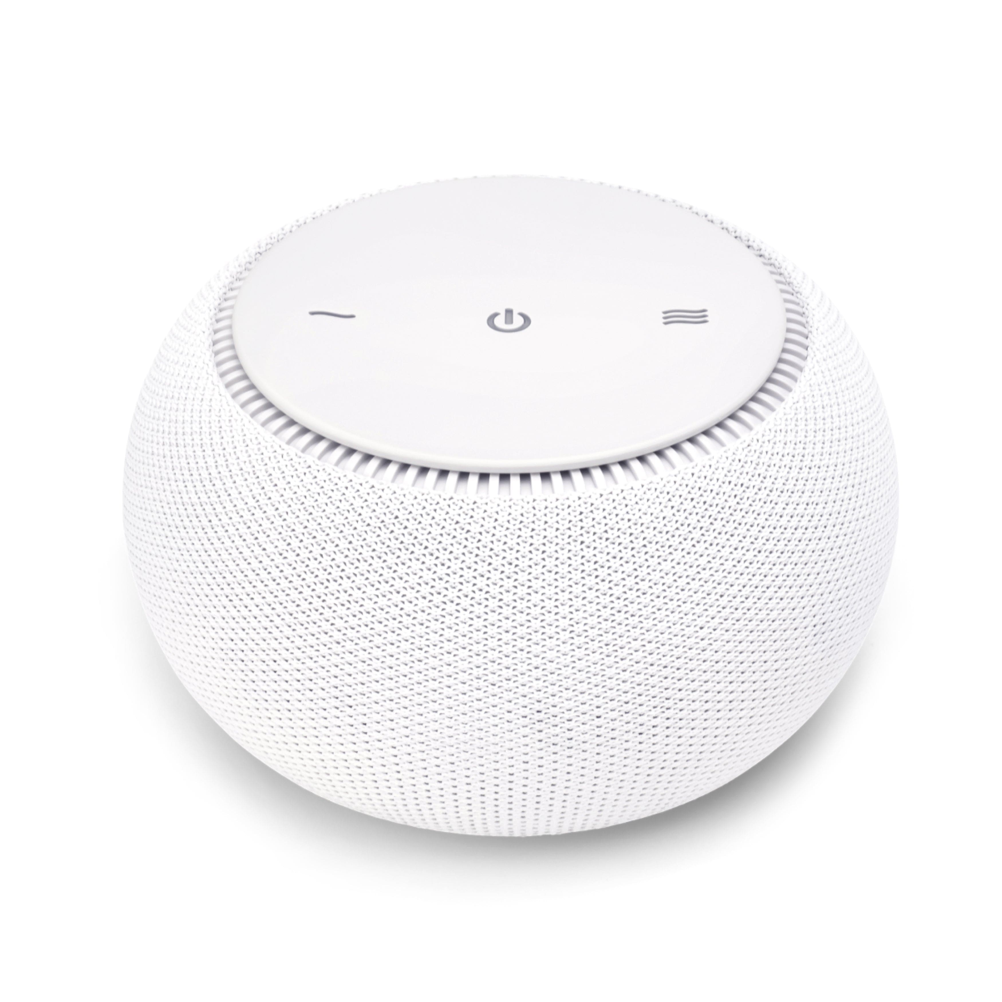 Front. SNOOZ - SNOOZ Pro - Smart White Noise Machine & Travel Case - Real Fan Inside, Non-Looping White Noise - Cotton - Cotton.