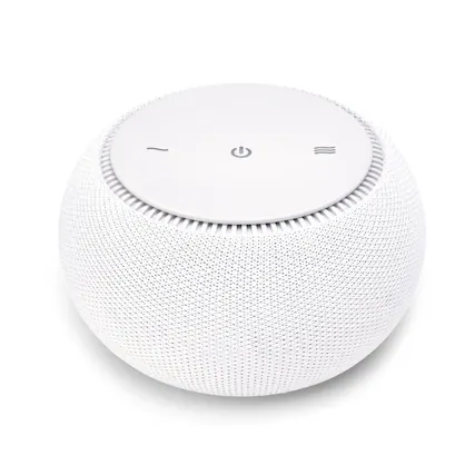 Front. SNOOZ - SNOOZ Pro - Smart White Noise Machine & Travel Case - Real Fan Inside, Non-Looping White Noise - Cotton - Cotton.