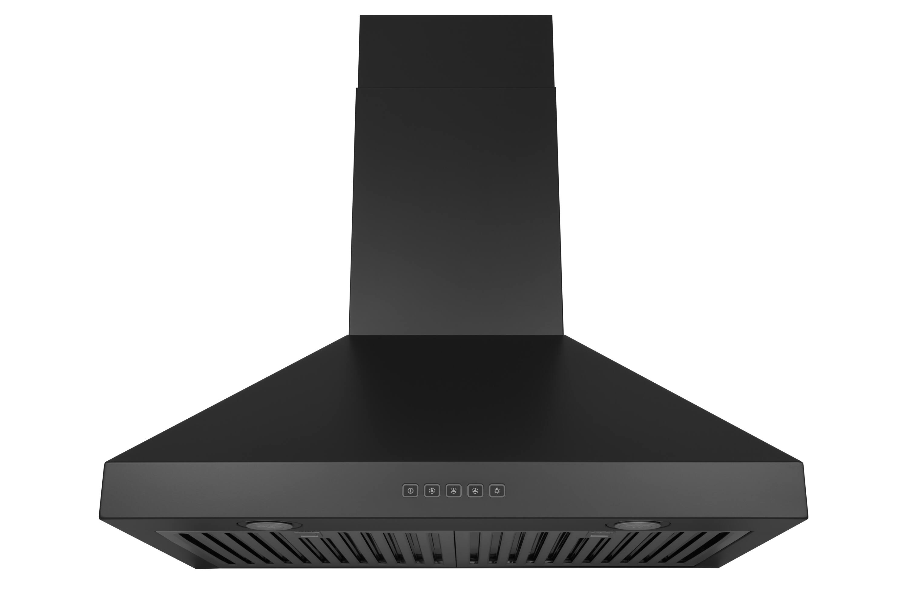 Front. Hauslane - Hauslane WM-530 PRO 30-in Convertible Matte Black Wall-Mounted Range Hood - Matte Black.