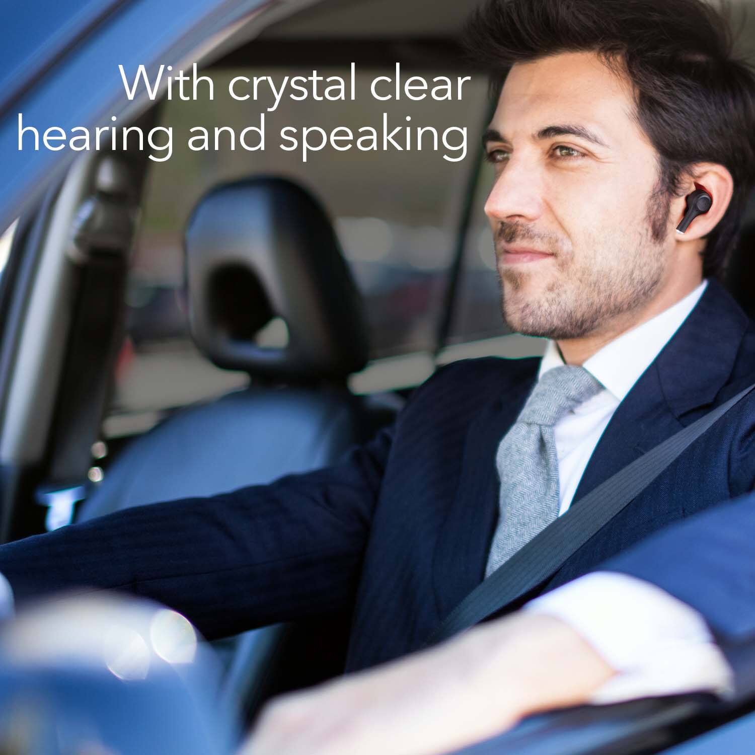 With crystal clear hearing and speaking