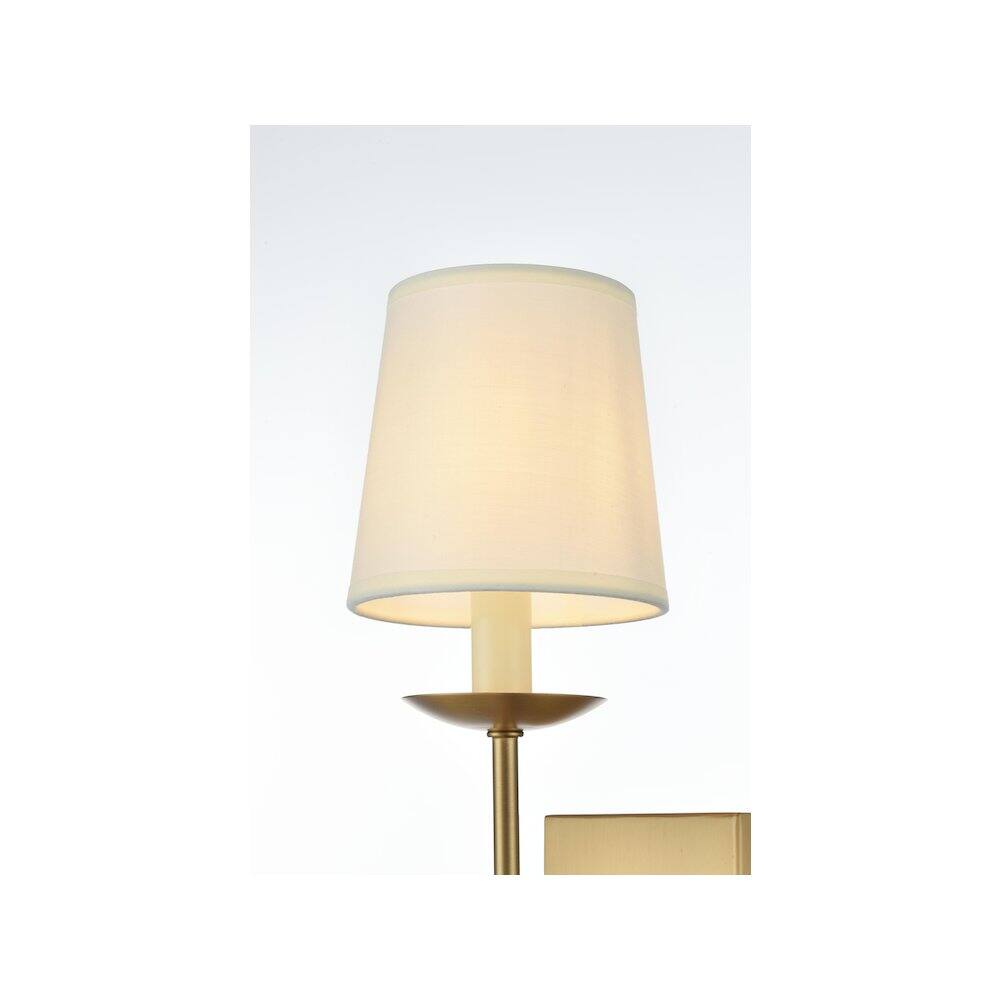 Alt View 2. Living District - Eclipse 4.5 inch Wall Sconce in Satin Gold - Satin Gold And White.